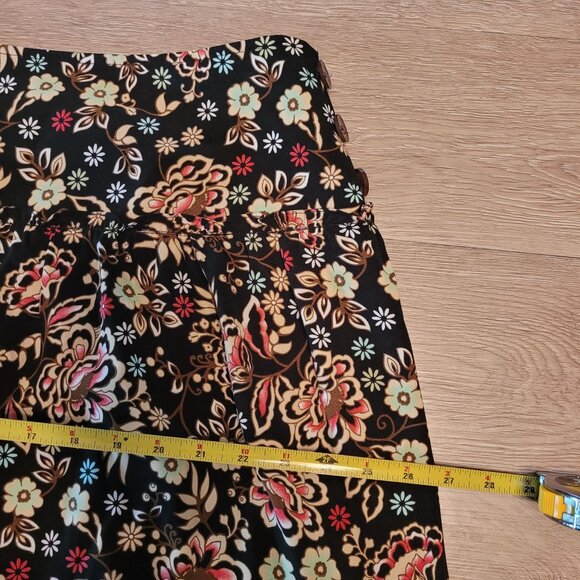 Vtg Requirements Skirt Size 14 Floral Ruffle Midi Maxi Boho Western 90's Y2K - Picture 11 of 12